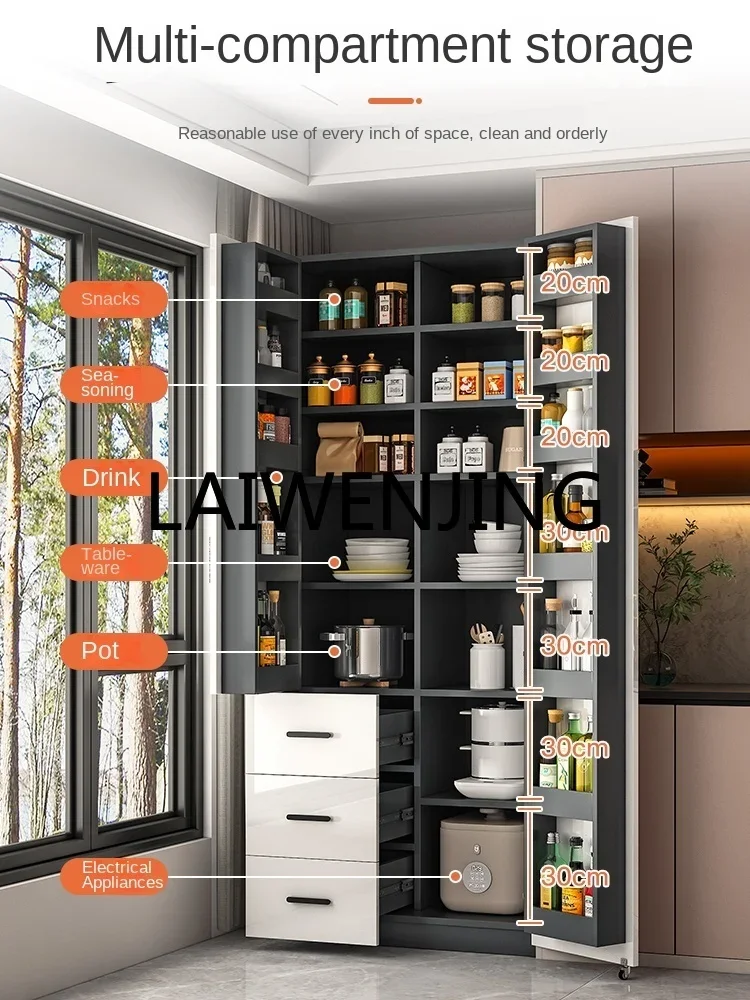 Customized solid wood meal side against the wall Wine cabinet Household snacks Kitchen Refrigerator door Storage locker