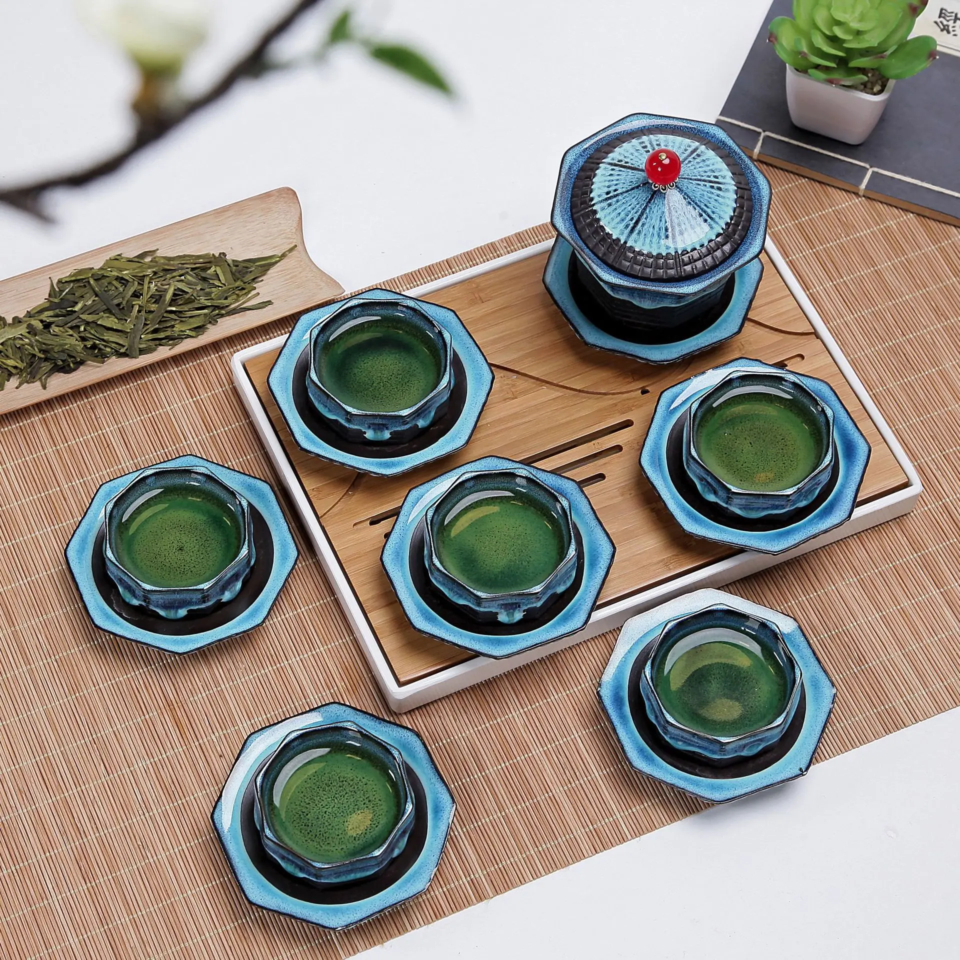

Build a travel bag Kung Fu tea set, complete set of creative tea cups, pagodas, bowls, cups, cups and gifts