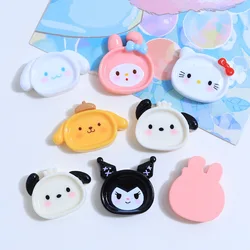 10 Pcs Cartoon Resin Cartoon Animals, plates Style Hairpin Earrings Pendant Scrapbook Craft Diy Miniature Ornament Accessories