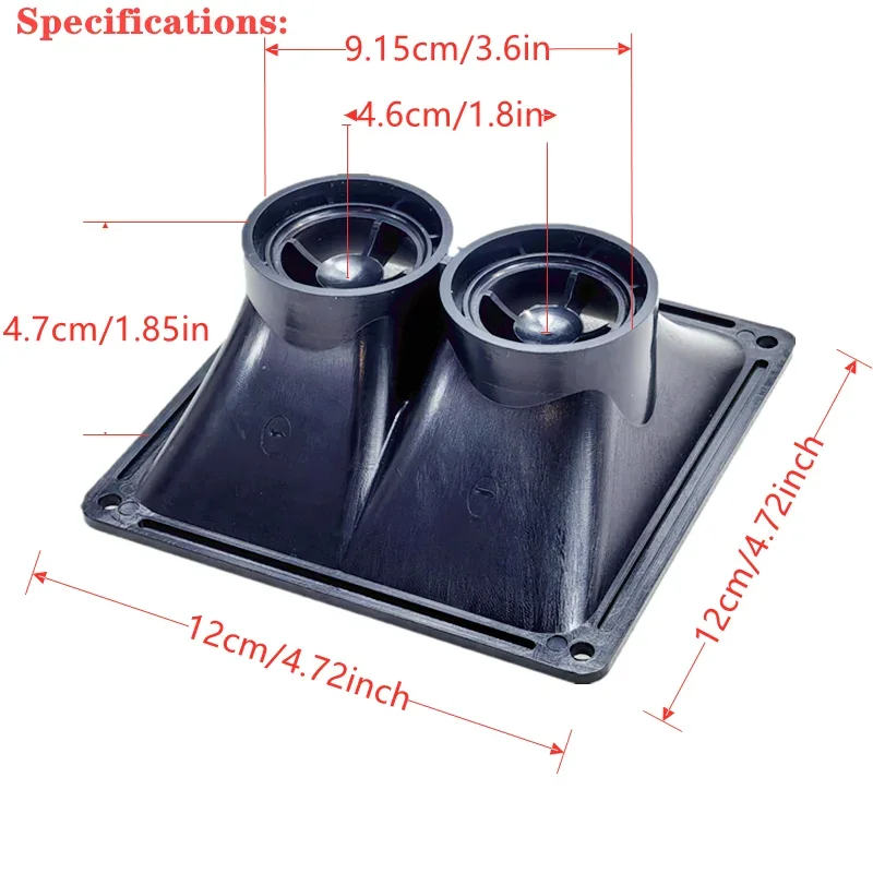 MW Audio 1 Inch Throat Horn Flare for 5 Inch Line Array, 120x120mm Square Waveguide, HF Driver Replacement Part