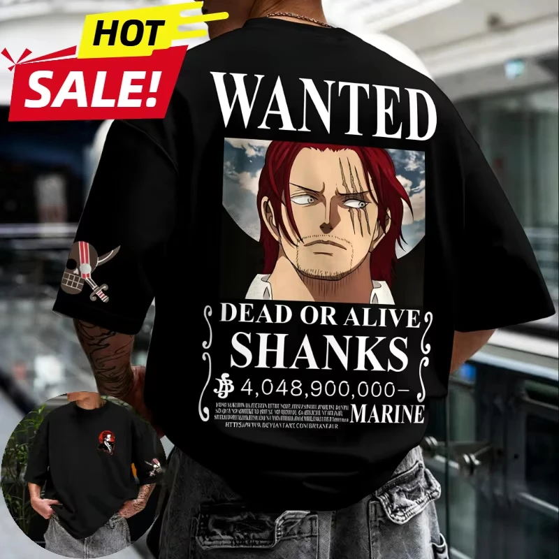 ONE PIECE Anime Nico Robin Printed Cotton T-shirt Summer New Men's and Women's Loose Casual Street Hip Hop Short Sleeved Top