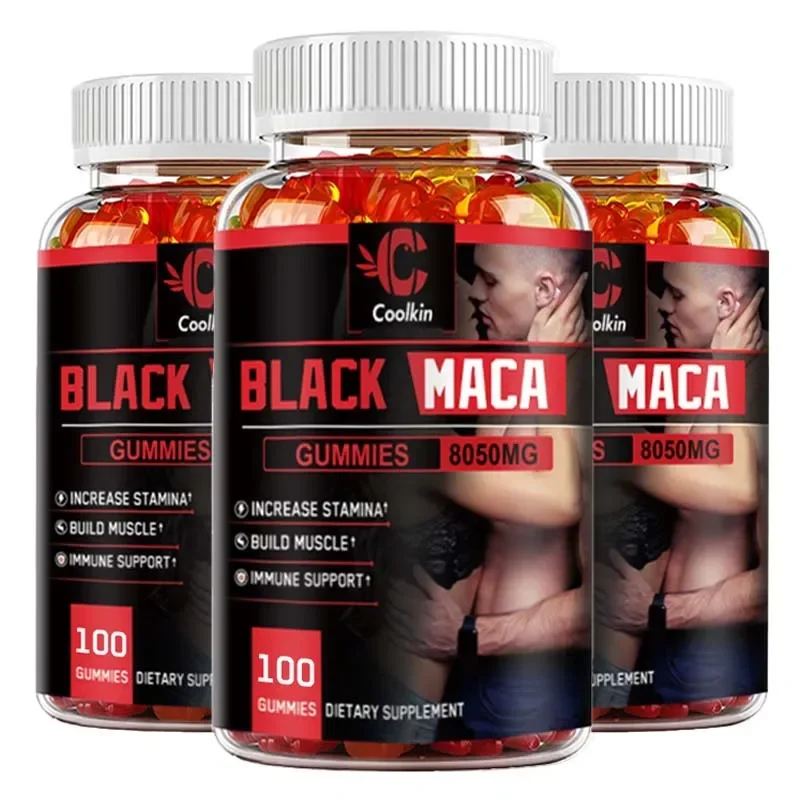 Black Maca Gummies - Increases Male Strength, Size and Endurance, and Enhances Physical and Emotional Performance
