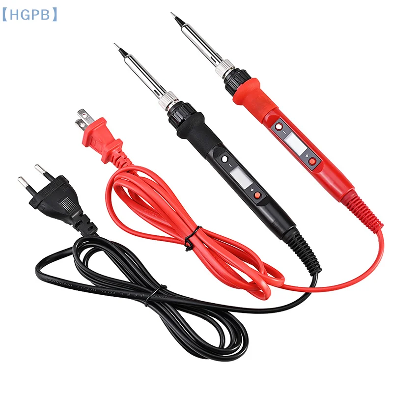 1 Set Digital Soldering Iron 80W With ON/OFF Switch Adjustable Temperature LCD Welding Tools Ceramic Heater Soldering Tips