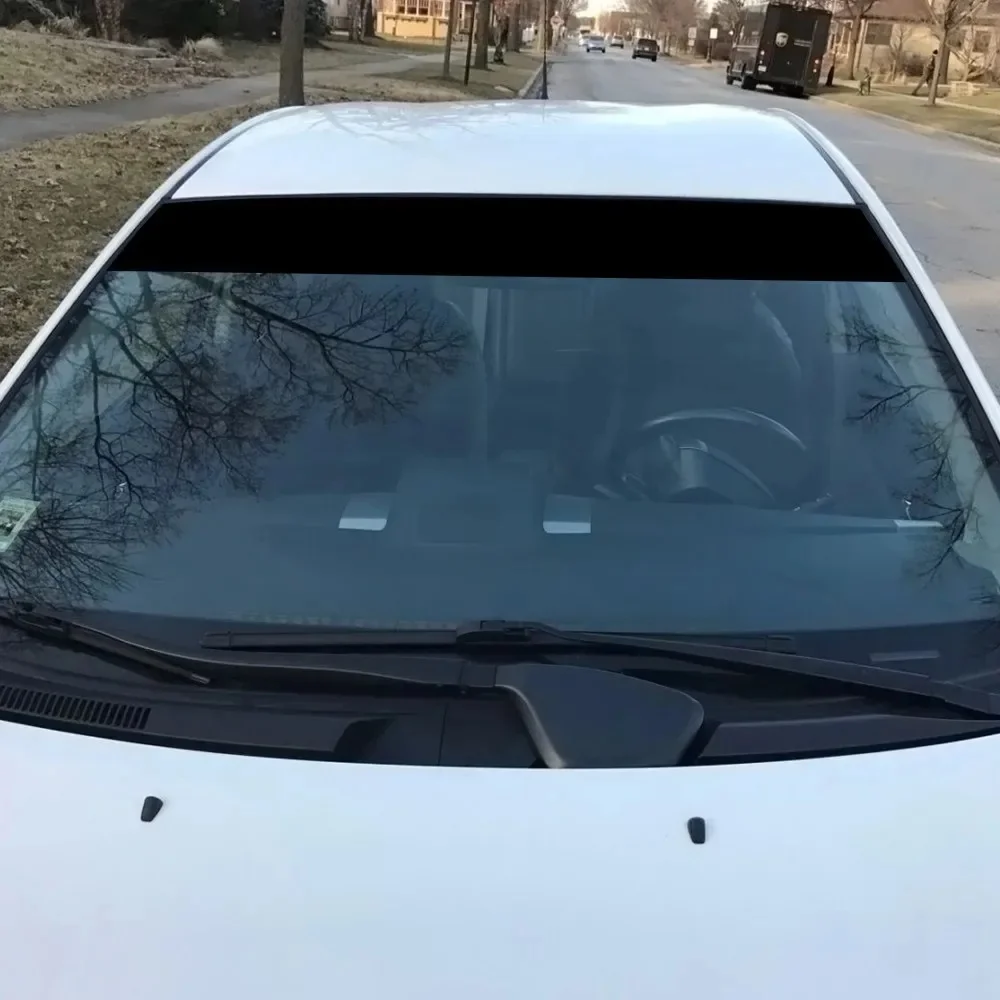 Universal 3D Vinyl Sunshade Sticker for Car Windscreen, Front Windshield Sun Visor Decor Strip, Car Exterior Decor Accessory