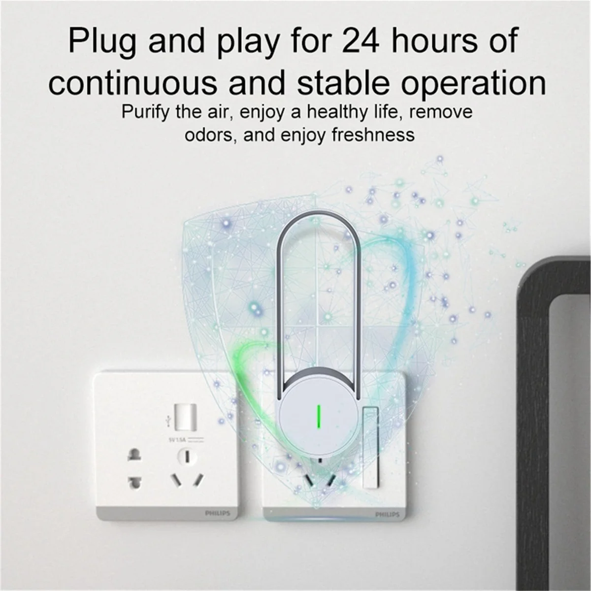 HOT USB เครื่องฟอกอากาศเครื่องฟอกอากาศสําหรับบ้านและห้องนอนโหมดการนอนหลับที่เงียบสงบเครื่องฟอกอากาศลบละอองเกสรภูมิแพ้อนุภาคฝุ่น C