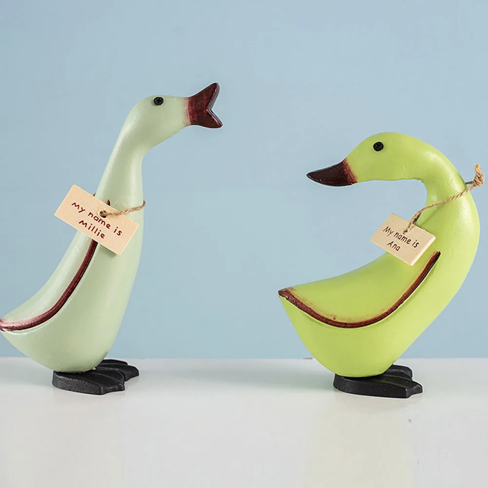 

3Pcs Handcrafted Wooden Duck Statue Carved Animal Sculpture for Office Desk Home Decor Tabletop Wooden Decoration Gift Idea