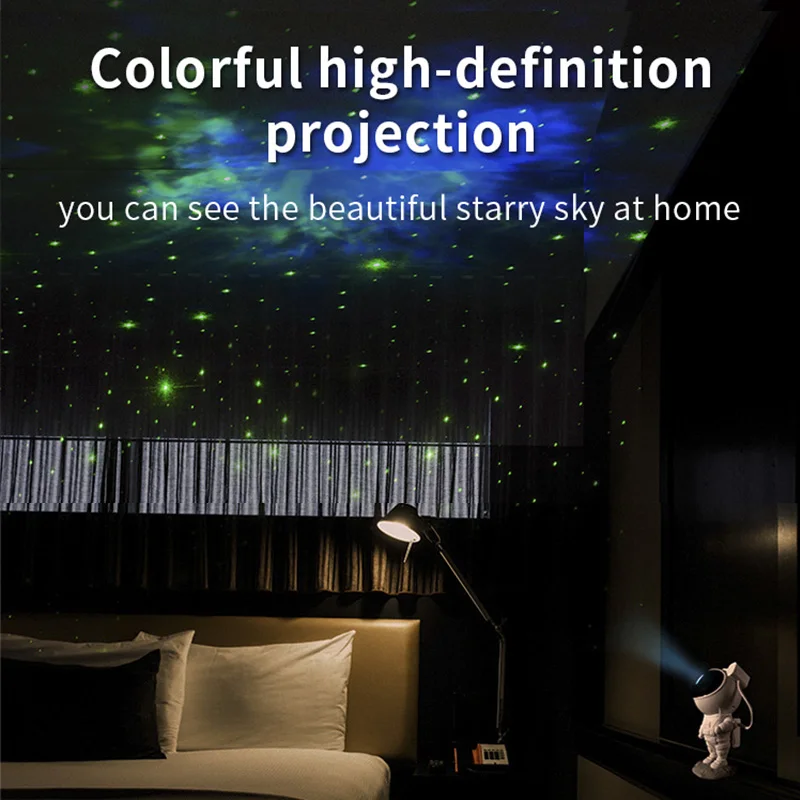 Spaceman Galaxy Projector Lamp Starry Sky Night Light For Home Bedroom Decor Astronaut Decorative Luminaires Children\'s Gift