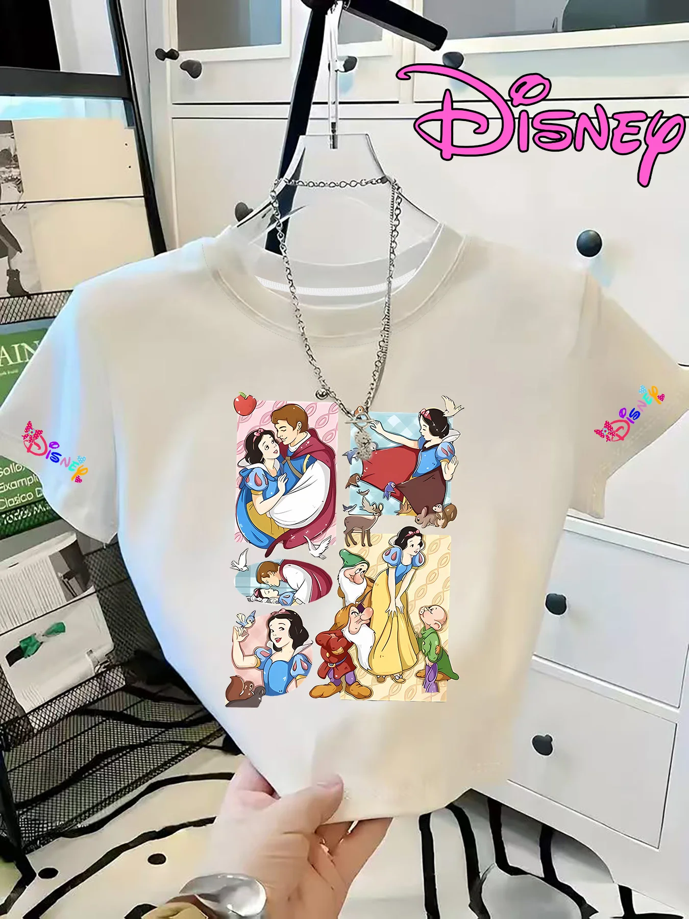 

Новая модель одежды Disney Snow White для круглогодичного ношения, стильная одежда больших размеров, унисекс, высокое качество, популярный товар, уличная мода, трендовая одежда.