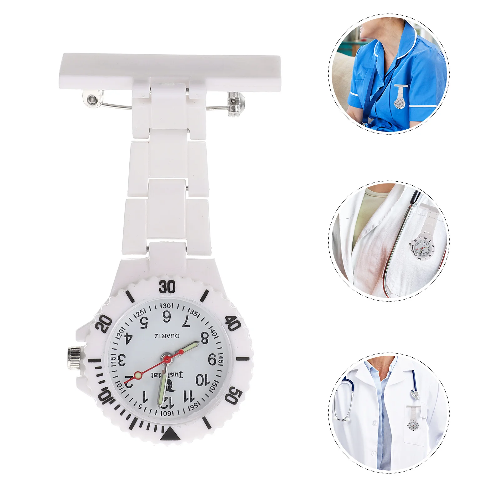 1pc Silicone Nurse Large Dial Hanging Nurses For Women Hanging Nurses Watch Medical Staff Students Nurse Fob Watch