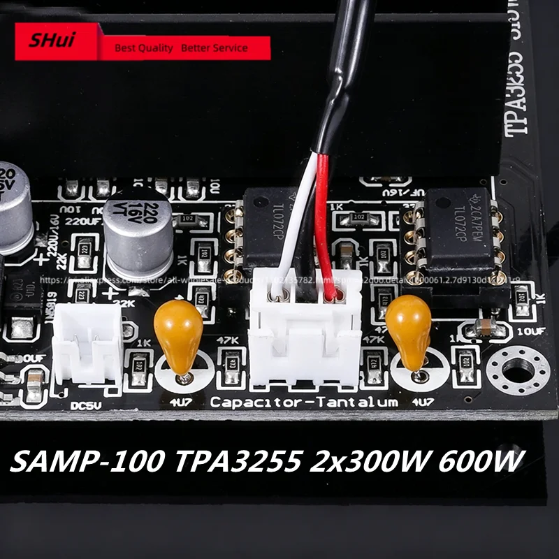 SAMP-100 TPA3255 2x300W 600W fever HIFI digital power amplifier high power 2 channels.