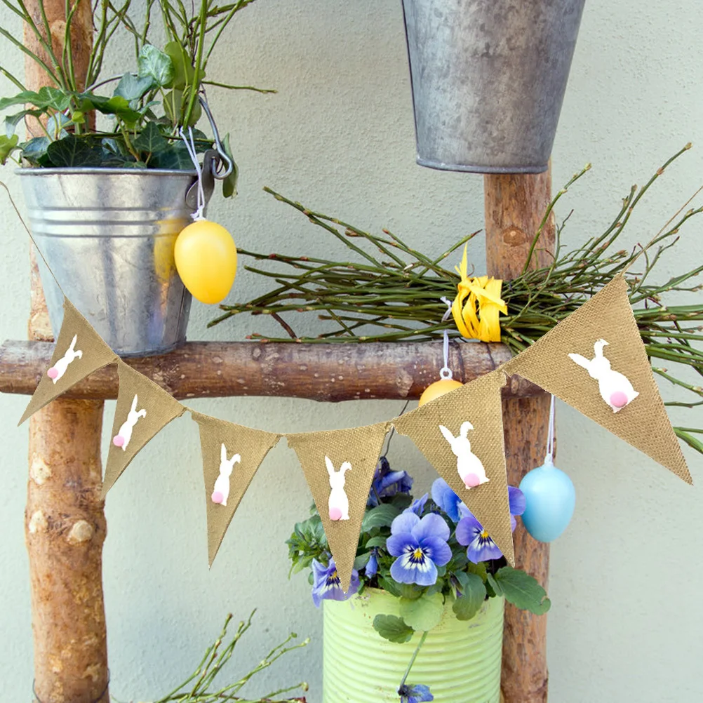 

2 Meters Bunny Pennant Party Decorations Banner Rabbit Bunting Easter Garland The