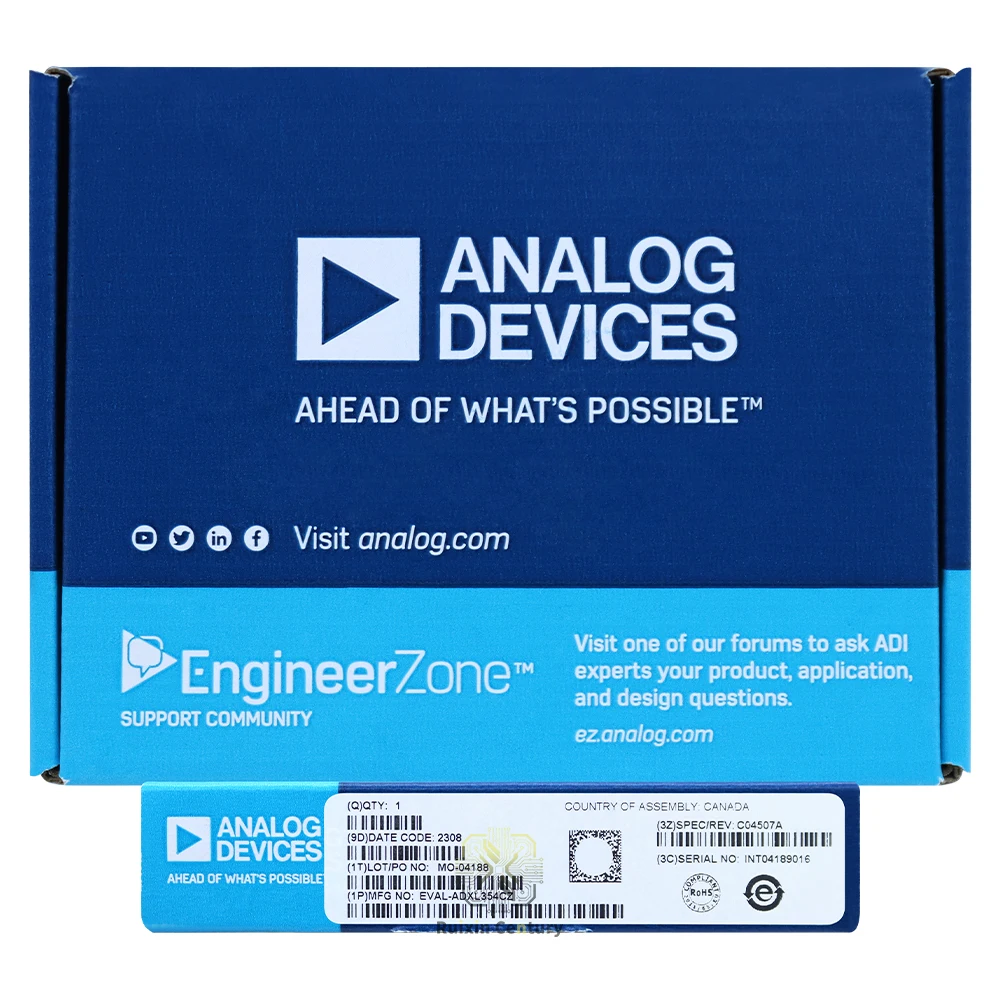 EVAL-ADXL354CZ ADXL354C 3-Axis MEMS Accelerometer Evaluation Board Low-Noise Low-Drift Low-Power ±2g ±8g Analog Output promo view 4