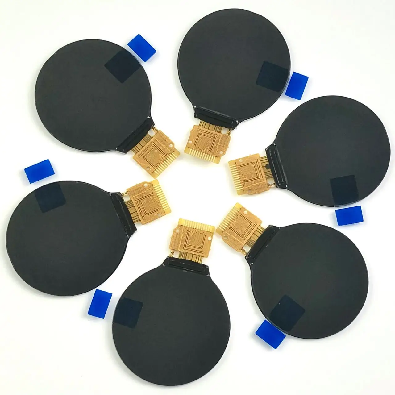 Display redondo de 1.28 polegadas, módulo de lcd, cor rgb, 65k, chip driver, normally, modo de exibição normalmente preto, 4 linhas, interface sp