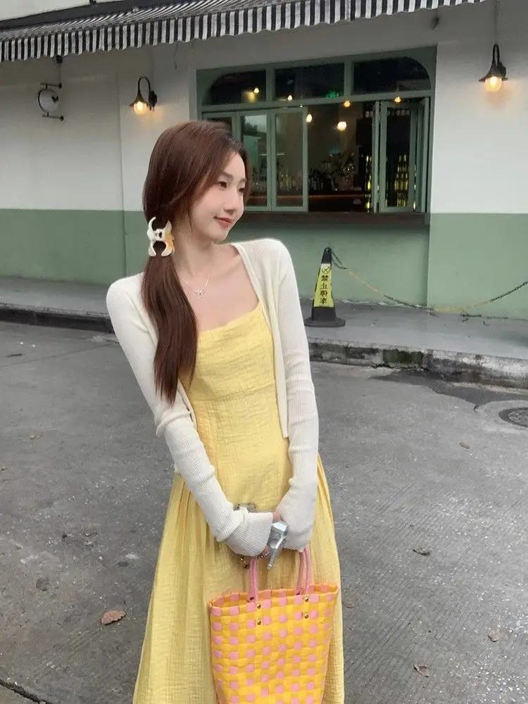 Vestidos sem mangas vestido feminino milkmaid inverno malhas sem costura durante toda a temporada quente pesado durável em camadas aconchegante recepção elegante