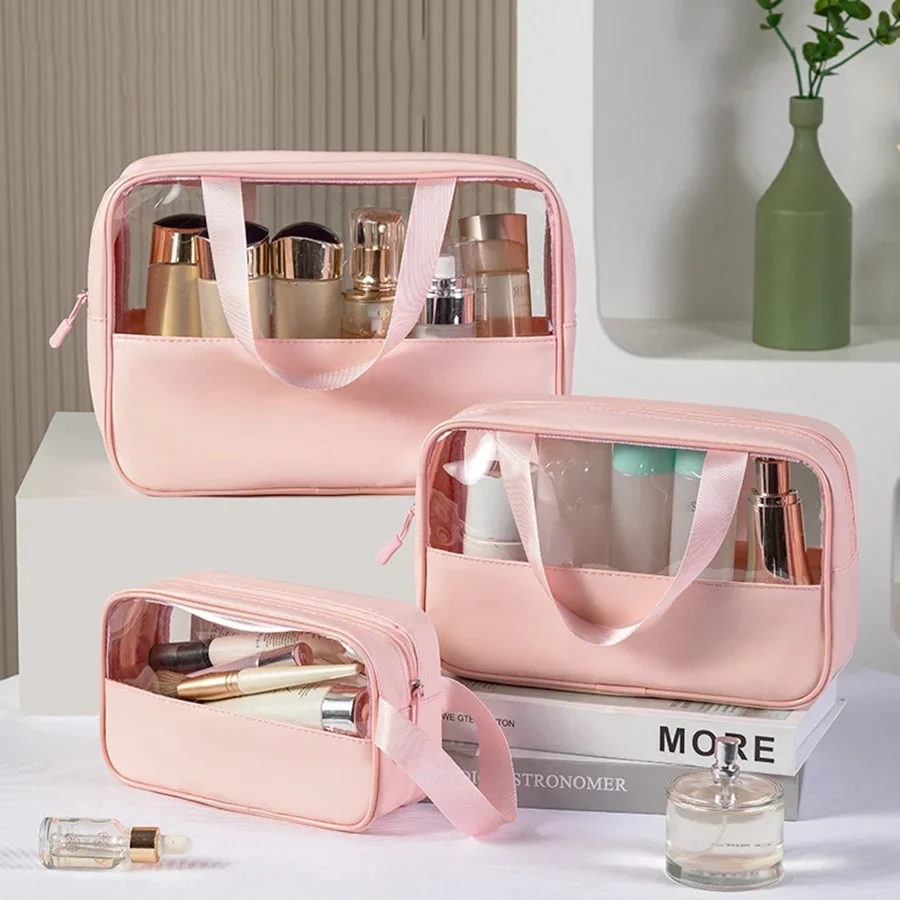 Kulturtasche für Damen und Herren, durchscheinender, wasserdichter Kosmetik-Reise-Organizer für Accessoires und Toilettenartikel – Detail 17