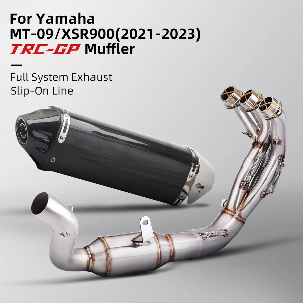 Motorcycle Exhaust Escape Systems For MT09 FZ09 MT-09 FZ-09 2021 2022 2023 Modify Front Link Pipe Connect 51mm