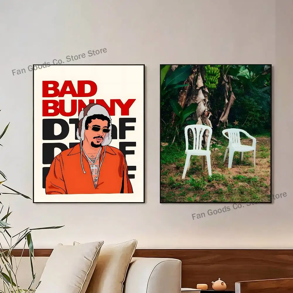 

DtMF B-Bad Bunny Poster Home Gym Football Basketball Prints Wall Stickers Paintings for Home Living Room Decor