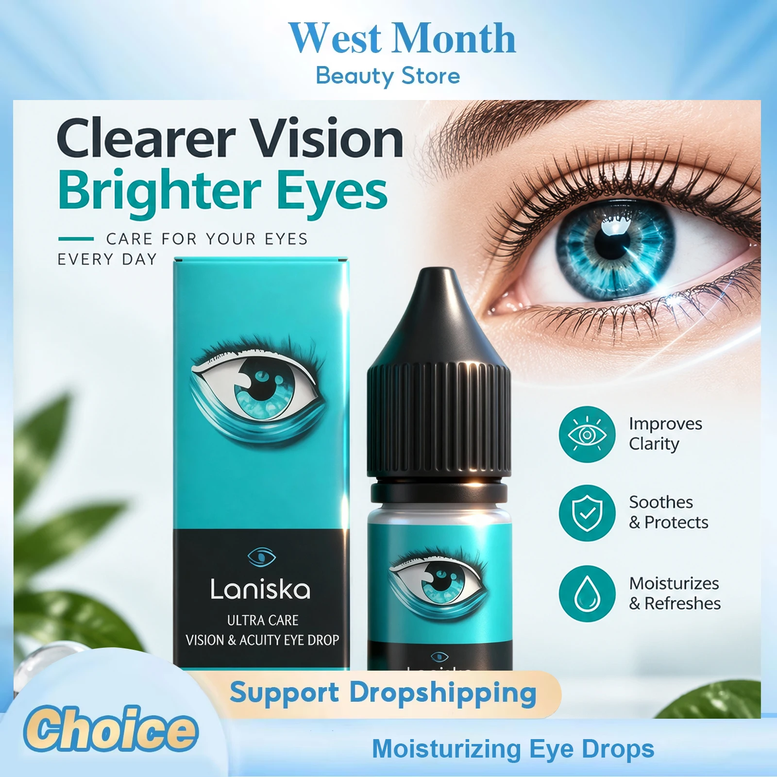 Moisturizing Eye Drops Improve Eyesight Soothing Stress Relieve Dry Itchy Red Eyes Refreshing Tired Eye Improve Blurred Eye Care