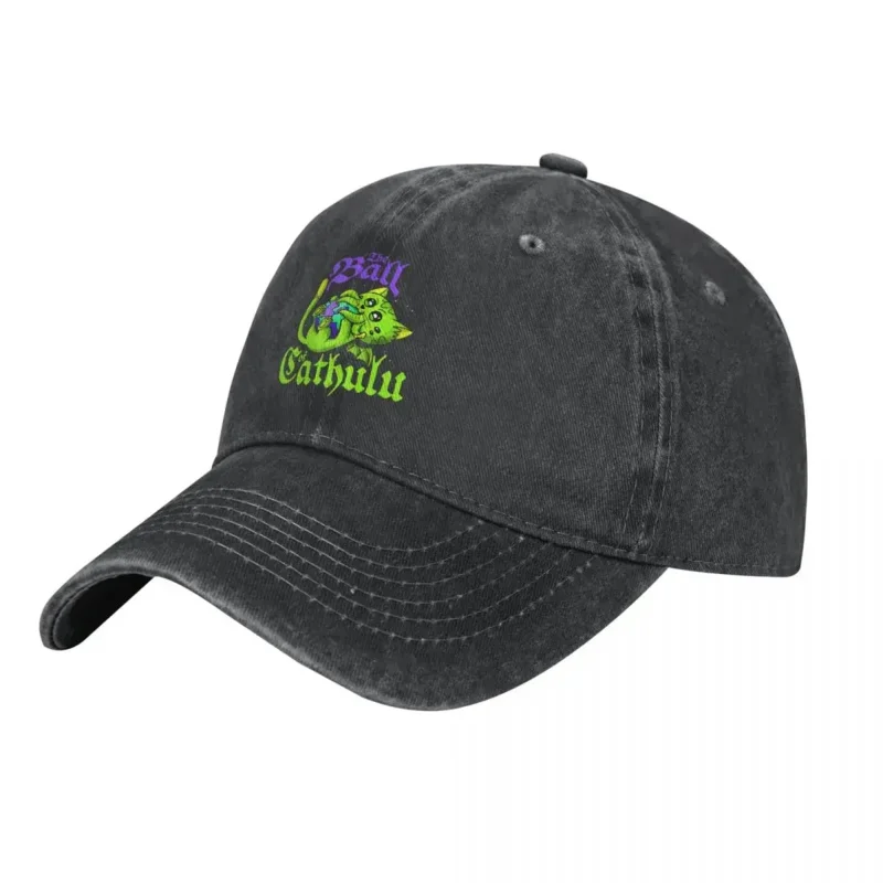 Created by Howard Phillips Lovecraft Multicolor Hat Peaked Women's Cap Cute Cathulhu Eating The World Cat Cthulhu Hats