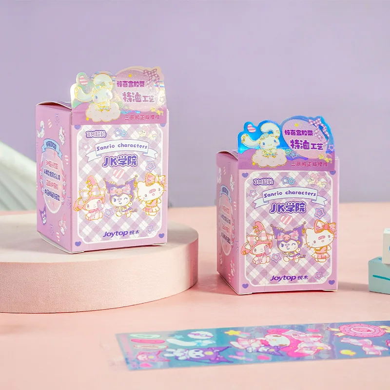 16pcs Sanrio Anime Cinnamoroll Melody Special Oil Sticker Suit Student Handbook Diy Decoration Tape Cartoon Stationary Wholesale