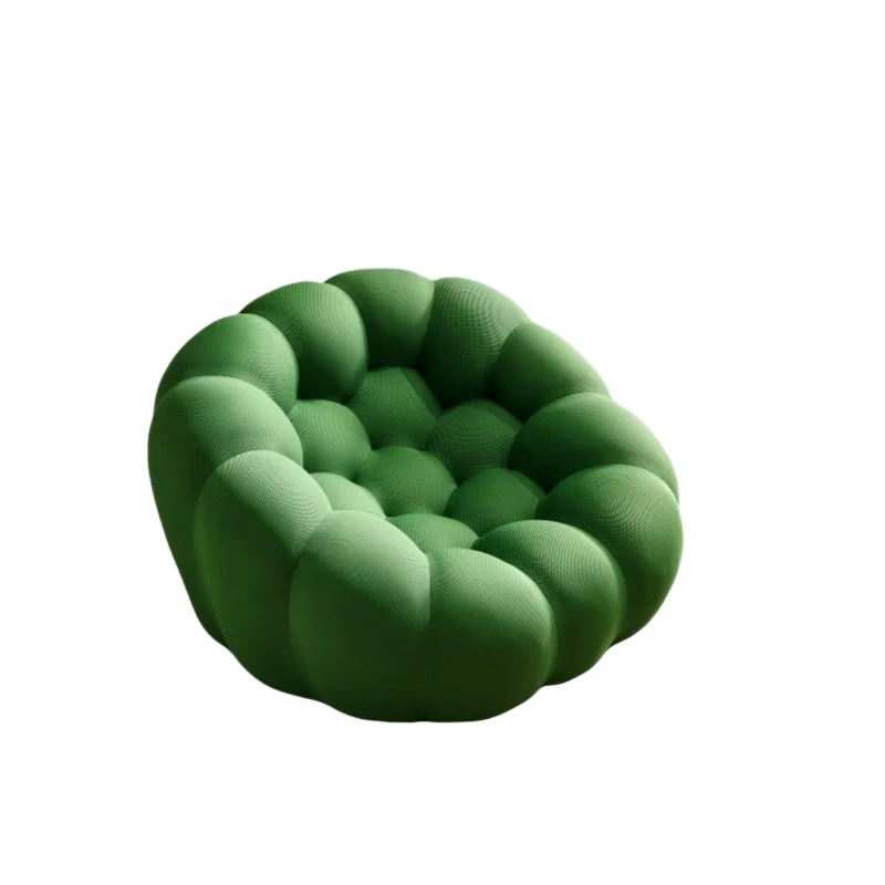 

Modern 3D bubble bean bag chair sofa oversized single recliner lazy floor curved chair fabric upholstered high-density foam set