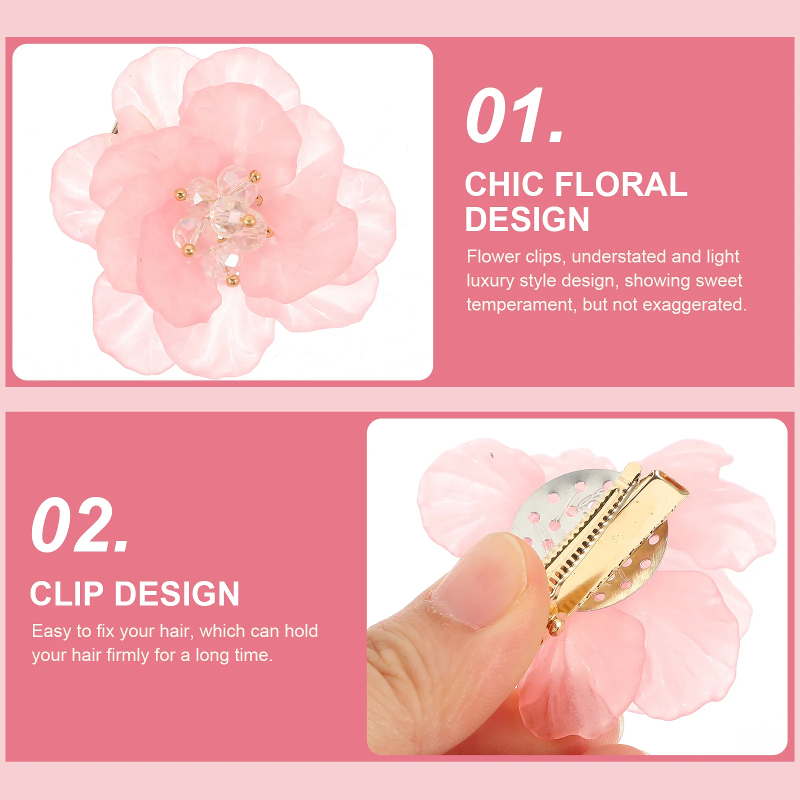 7 Pcs Hair Clips For Cherry Blossom Hairpin Claw Decorative Accessories Resin Child