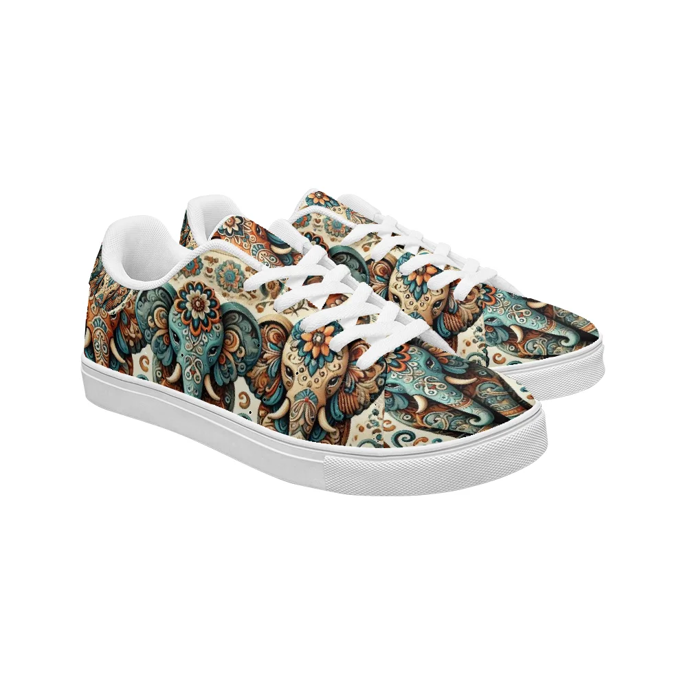 أحذية رياضية كاجوال بطبعة فيل، أحذية رياضية بيضاء أنيقة، أحذية رياضية مناسبة وأنيقة ومتعددة الاستخدامات للرجال والنساء #4