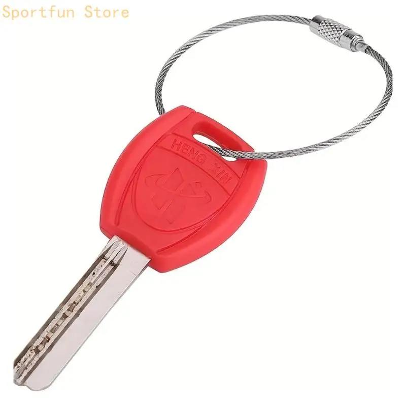 60Pcs Stainless Steels Wire Keychains Rings Camp Luggage Label Screw Lock Tool X7JD