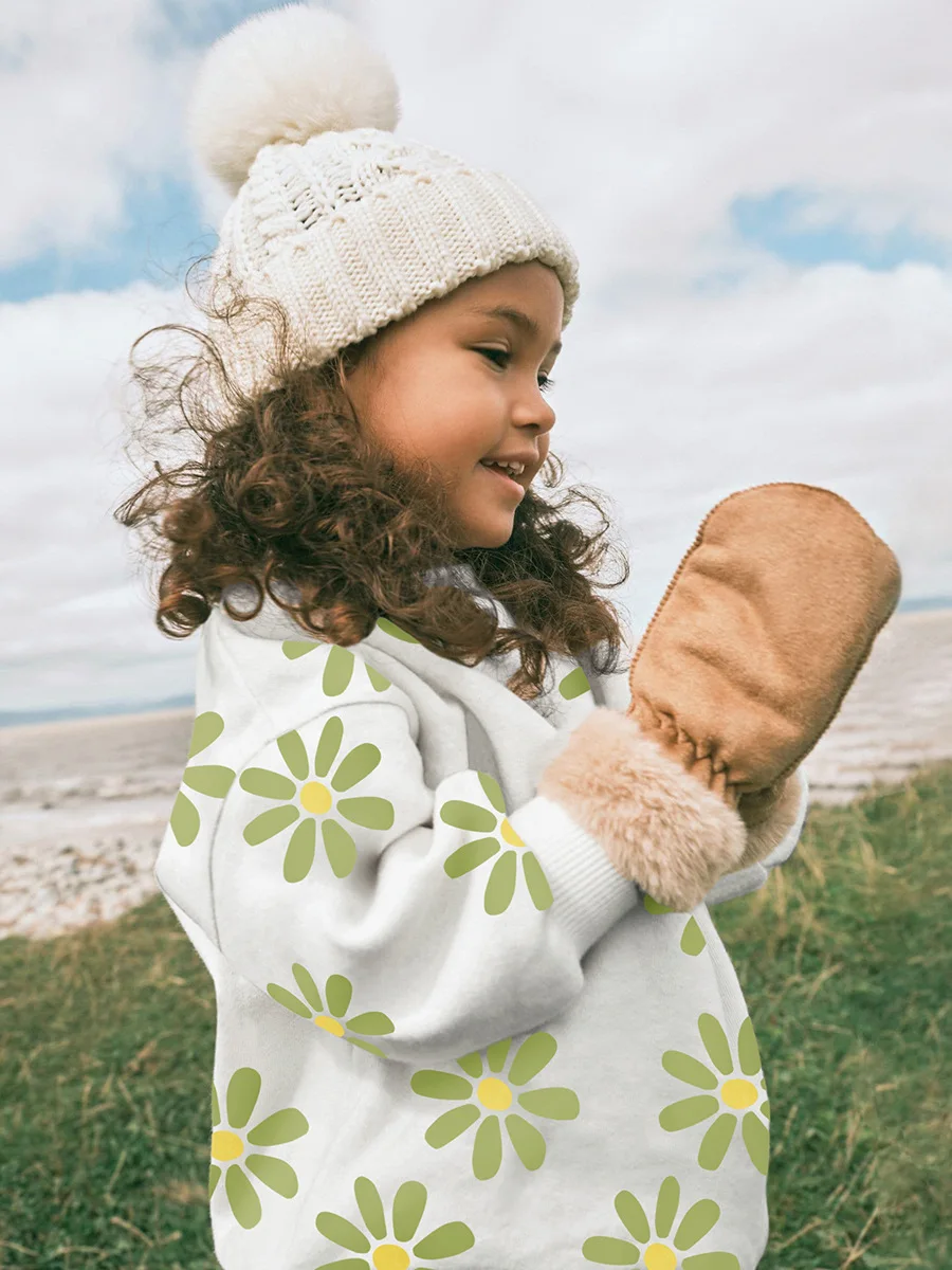 子供のための緑のデイジー写真スーツ,愛らしい女の子の服セット,綿のTシャツとレギンスパンツ,誕生日の衣装,ウエディング,秋