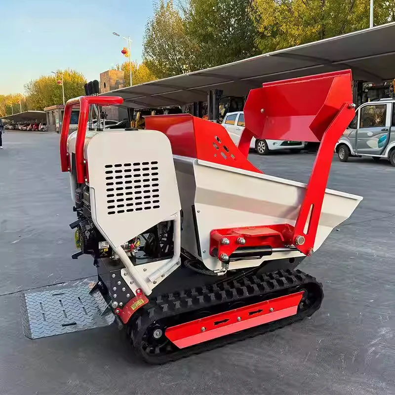

Small Hydraulic Mini Dump Truck, Brand New Fuel-powered Dump Truck for Gardens, with Lifting Hopper (Customized)