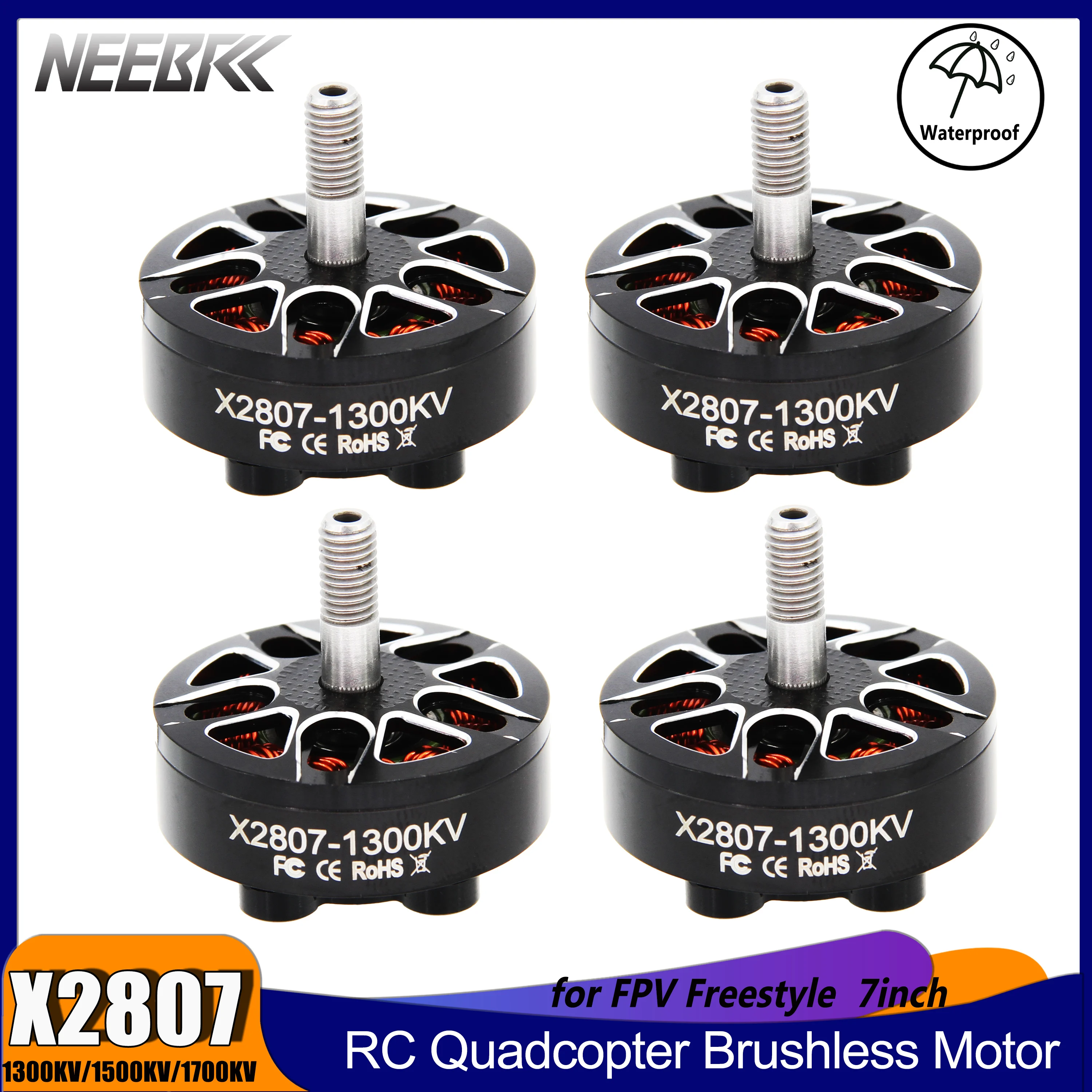 

1/4PCS RC FPV Quadcopter Racing Drone 2807 Brushless Motor 1300KV 1500KV 1700KV 2S-6S 7inch Long Range for Mark4 LR7 DIY Parts