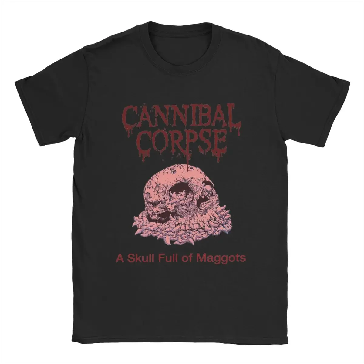 Men's Cannibal Corpse A Skull Full Of Maggots T Shirts Music Band Cotton Tops Short Sleeve O Neck Tee Shirt Gift Idea T-Shirt