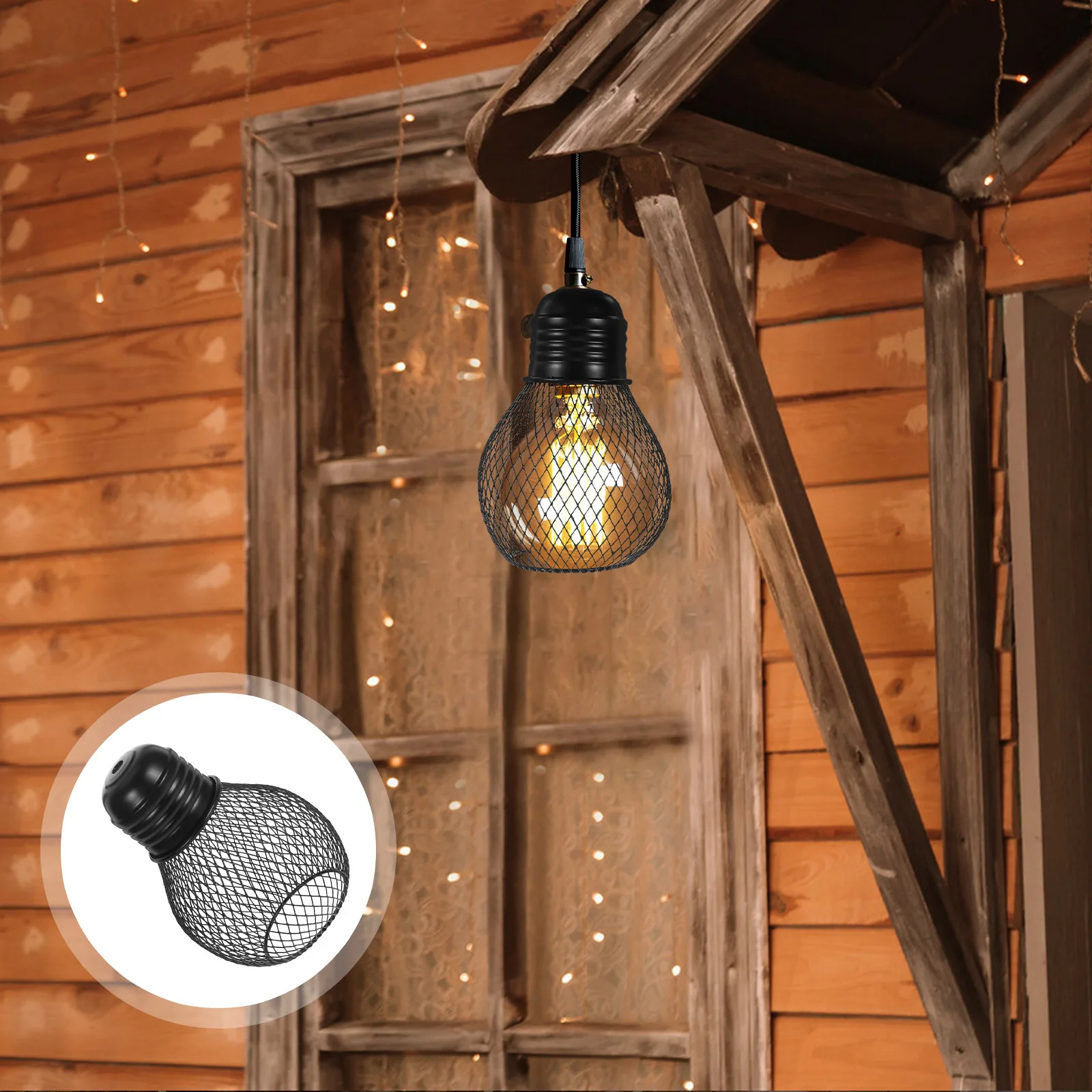 

Vintage Black Iron Lamp Shade Hollow Out Industrial Pendant Light Cover Ceiling Wall Lamp Shade Replacement Metal Lampshade