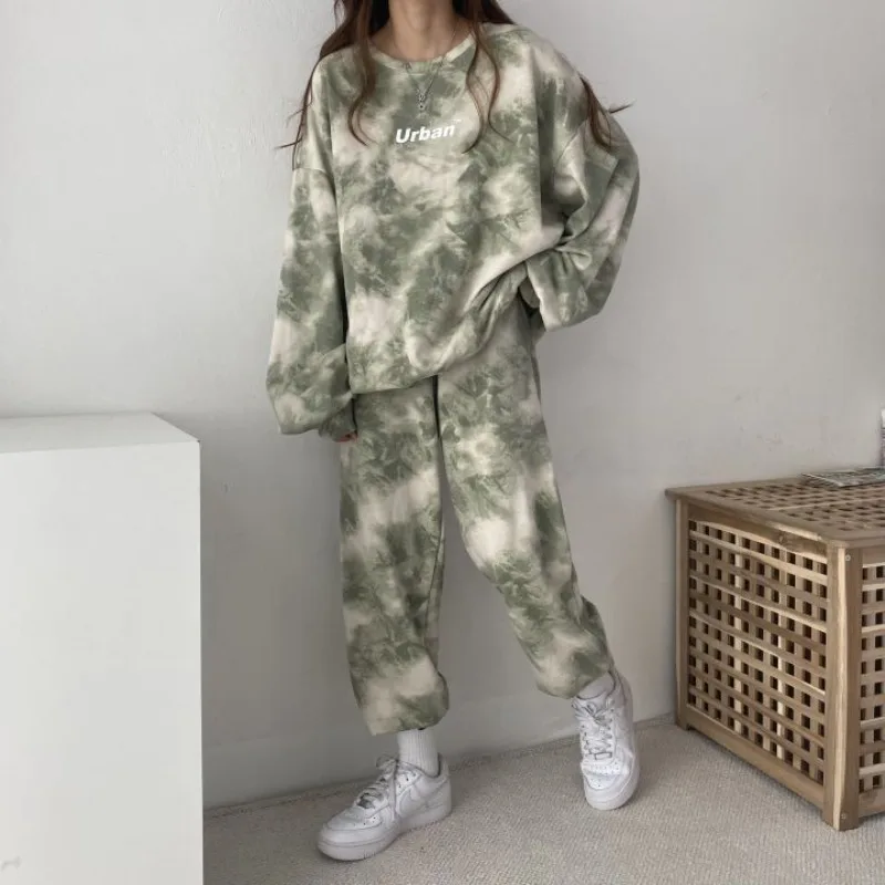 2025 Autumn New Trendy Set Women's Cotton Long Sleeved Pants Women's Two Piece Set with Velvet Loose and Comfortable Sportswear - Image 3