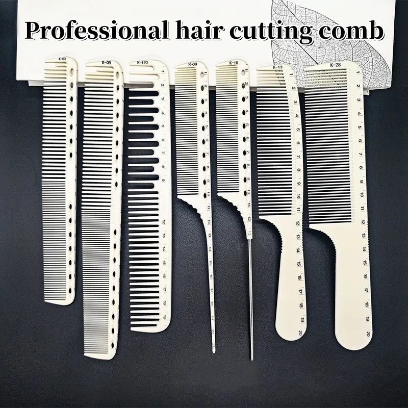 A BS Sharp Tail Comb With Scale Barber Shop Hair Cutting Comb Hairdresser Dedicated Haircut Hairbrush Hair Salon Styling Tools Y