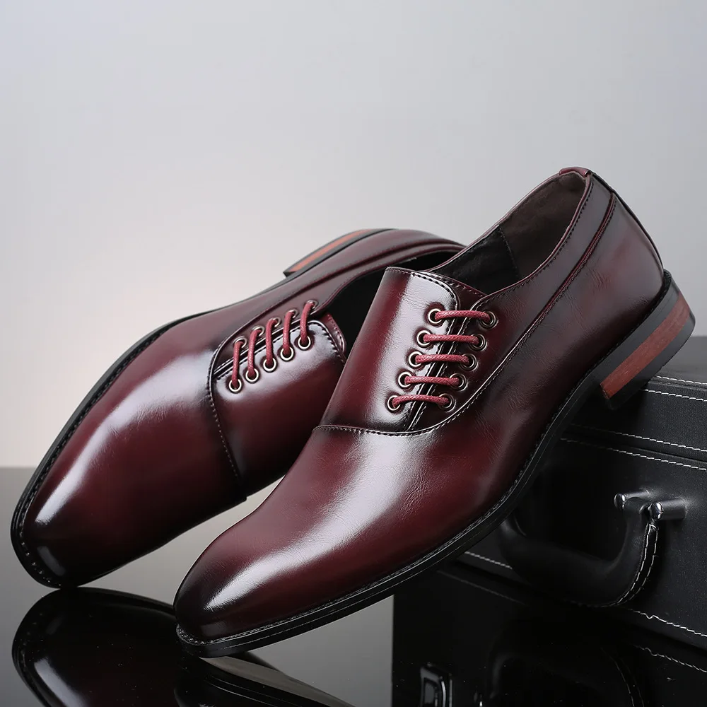 

Men's Dress Shoes New Pu Leather Fashion Shoe for Mens Large Size Business Formal Casual Shoes Slip on Wedding Men Shoes Zapatos