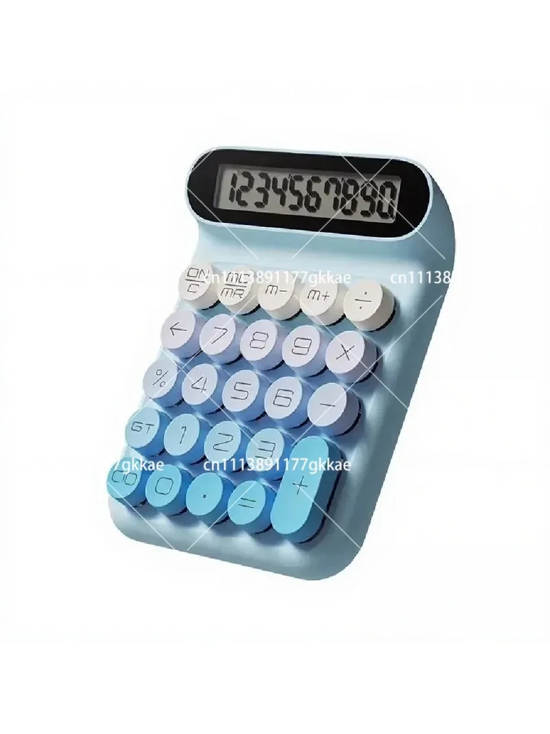 Mini Portable Office Calculator Mechanical Button Desktop Decoration Helper Small Size for Easy Carry