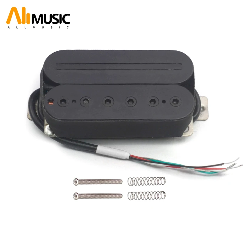 Alnico 2 Electric Guitar Humbucker Blade/Hex Screw Adjusting Dual Coil Pickup with 4 Conduct Cable/Coil Splitting AlnicoII Black