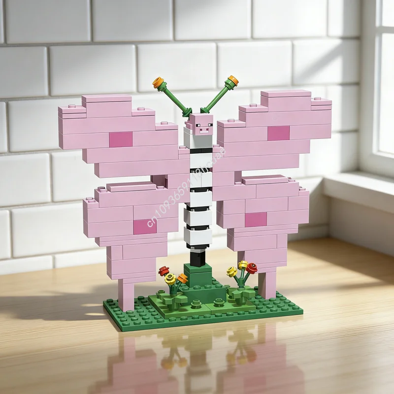 

126pcs MOC Butterfly My World Model Building Blocks Construction Assemble Christmas Gift DIY Creative Idea Toys Education Brick