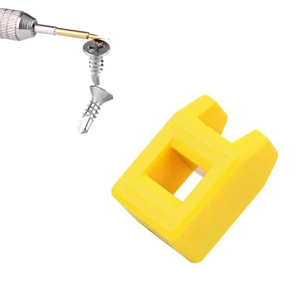 2 In 1 Screwdriver Magnetizer Degaussing Plastic Yellow Demagnetizer Change Magnetism Parts For Steel Hand Tool Accessories