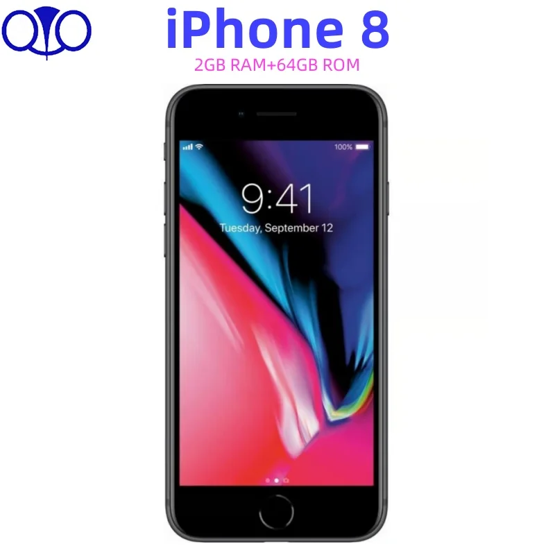 Telefono cellulare originale Apple iPhone 8 4.7 "Display retina liquido 64 GB Doppia fotocamera A11 Telefono cellulare 95% Nuovo