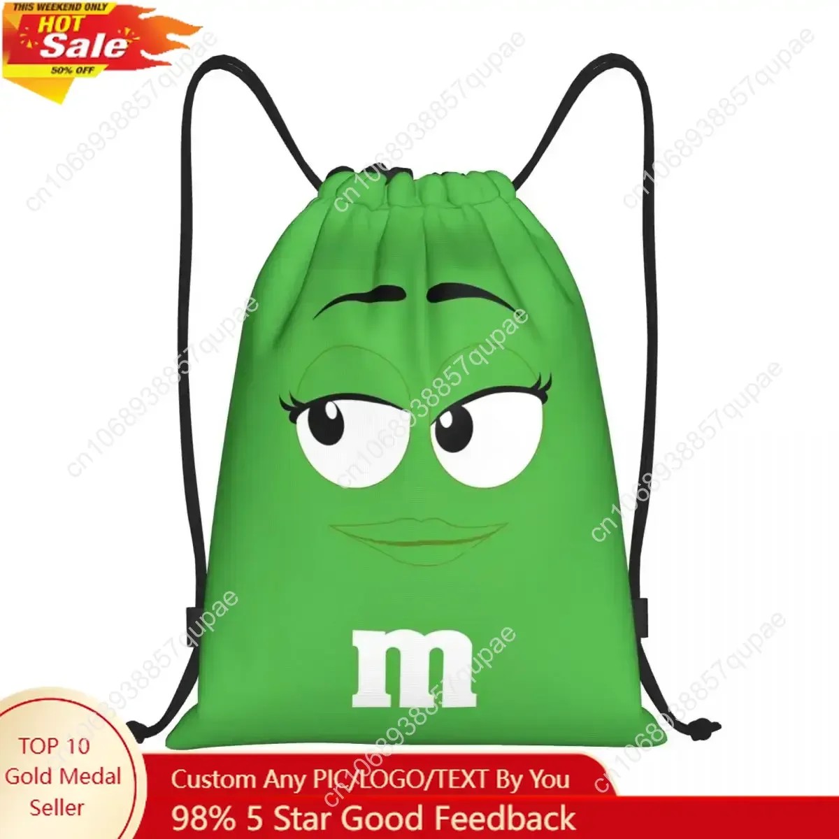 

Candy M&M's Chocolate Meme Drawstring Bags Sports Backpack Gym Sackpack String Bags for Hiking