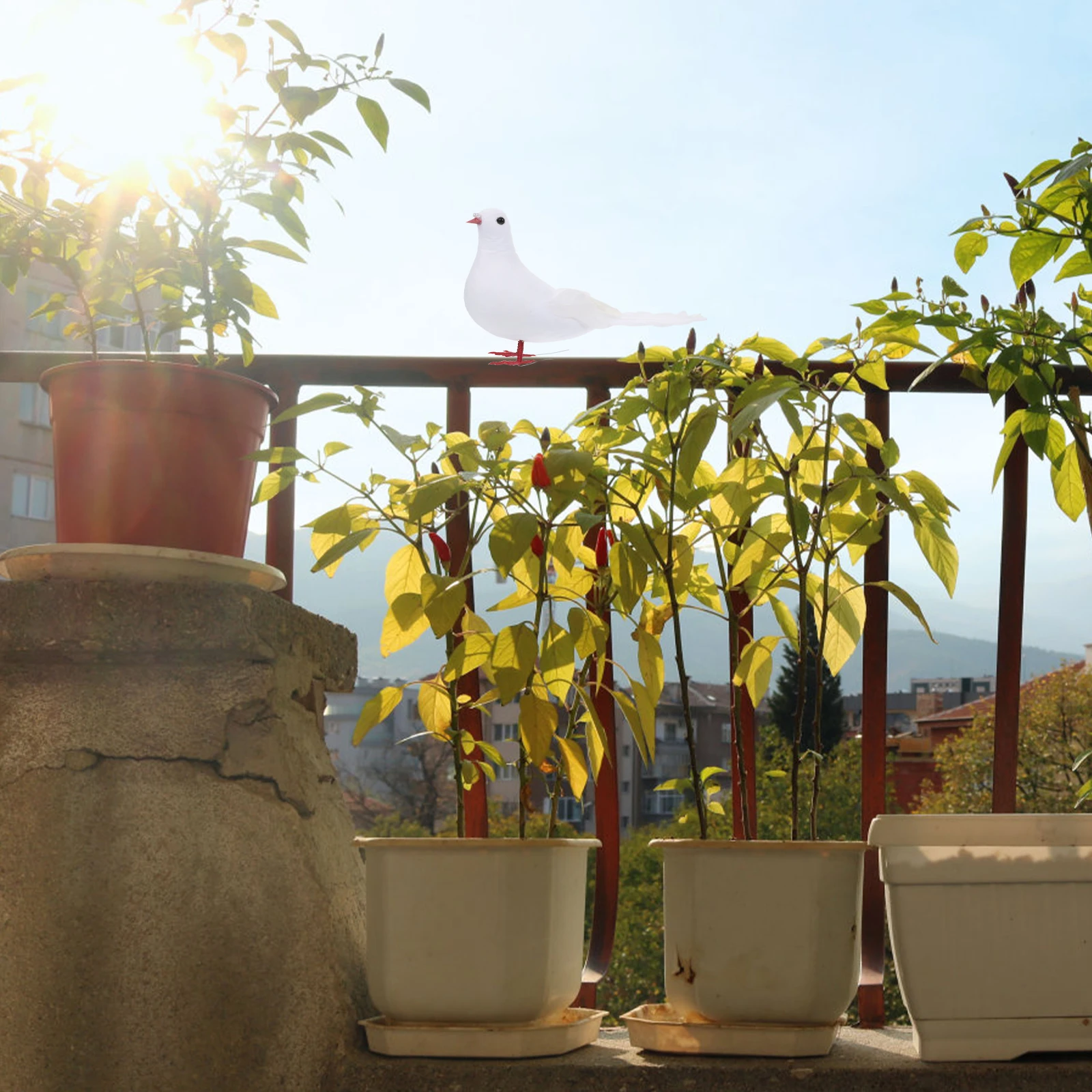 

1pc Simulation Dove Decor Premium Foam Craft Fake White Pigeon For Garden Yard Decoration Outdoor Peace Pigeon Ornament