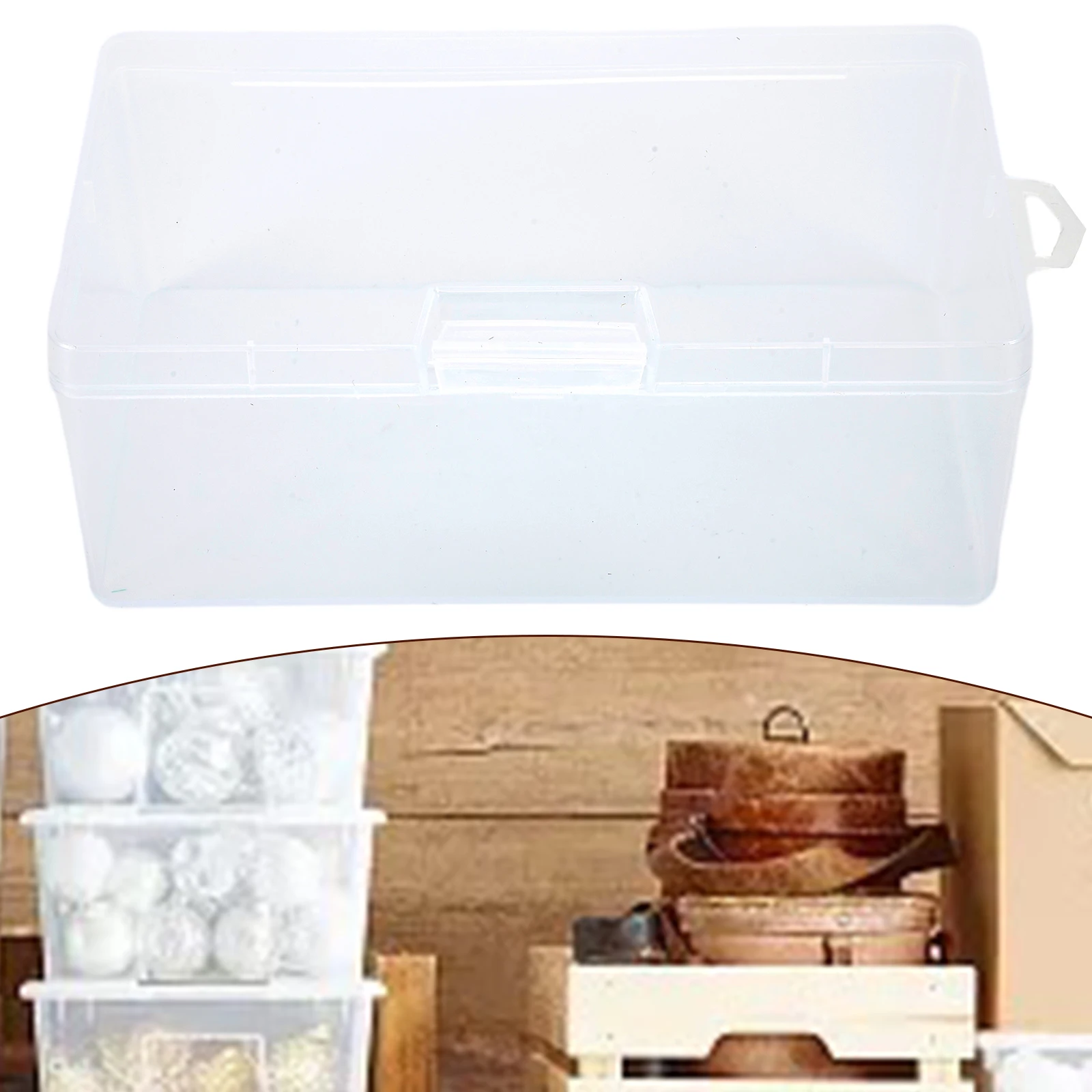 Brand New High Quality Storage Box Container Clear Collection Organiser Rectangular 6.3*3.46*2.36inch With Lid