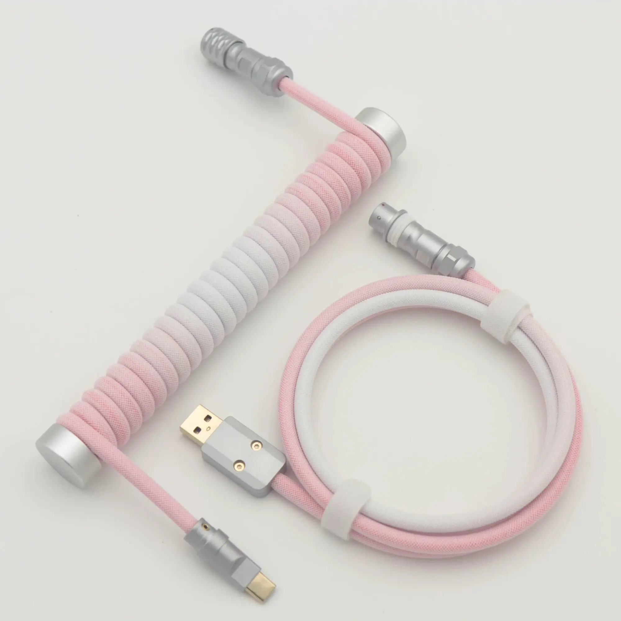 Gradient-coloured Mechanical Keyboard Cables Magnetic Cables Supporting 8K Customised Aviation Connector Cables with Type-C