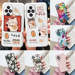 For Honor 200 Case Honor200 Phone Cover Popular Flower Lovely Cartoon Cat Soft Silicone TPU Funda For Honor 200 Protector Bumper