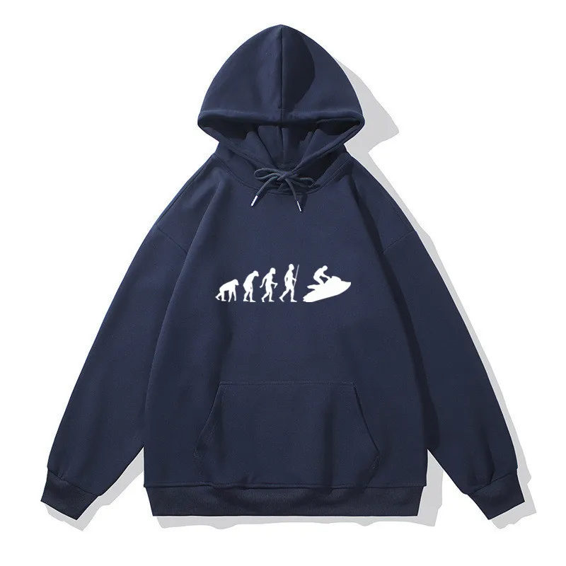 Harajuku Evolution Jet Ski Casual Streetwear Men Women Cotton Hoodies Sweatshirts