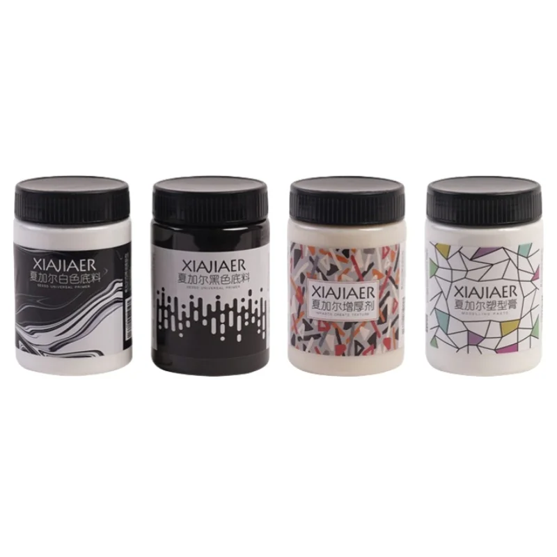 300ml/xiajiaer black and white primer Plasticizing paste acrylic medium acrylic pigment additive