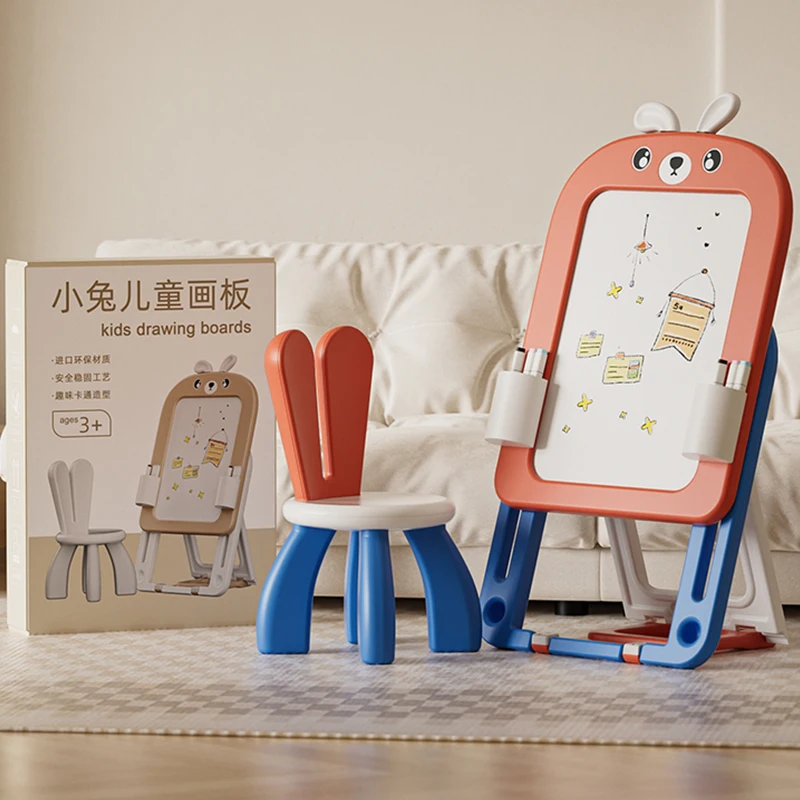 לוח ציור של ילדים לוח גרפיטי מחיק נייר חתוך לבן חגור אבק-שחור קטן לוח