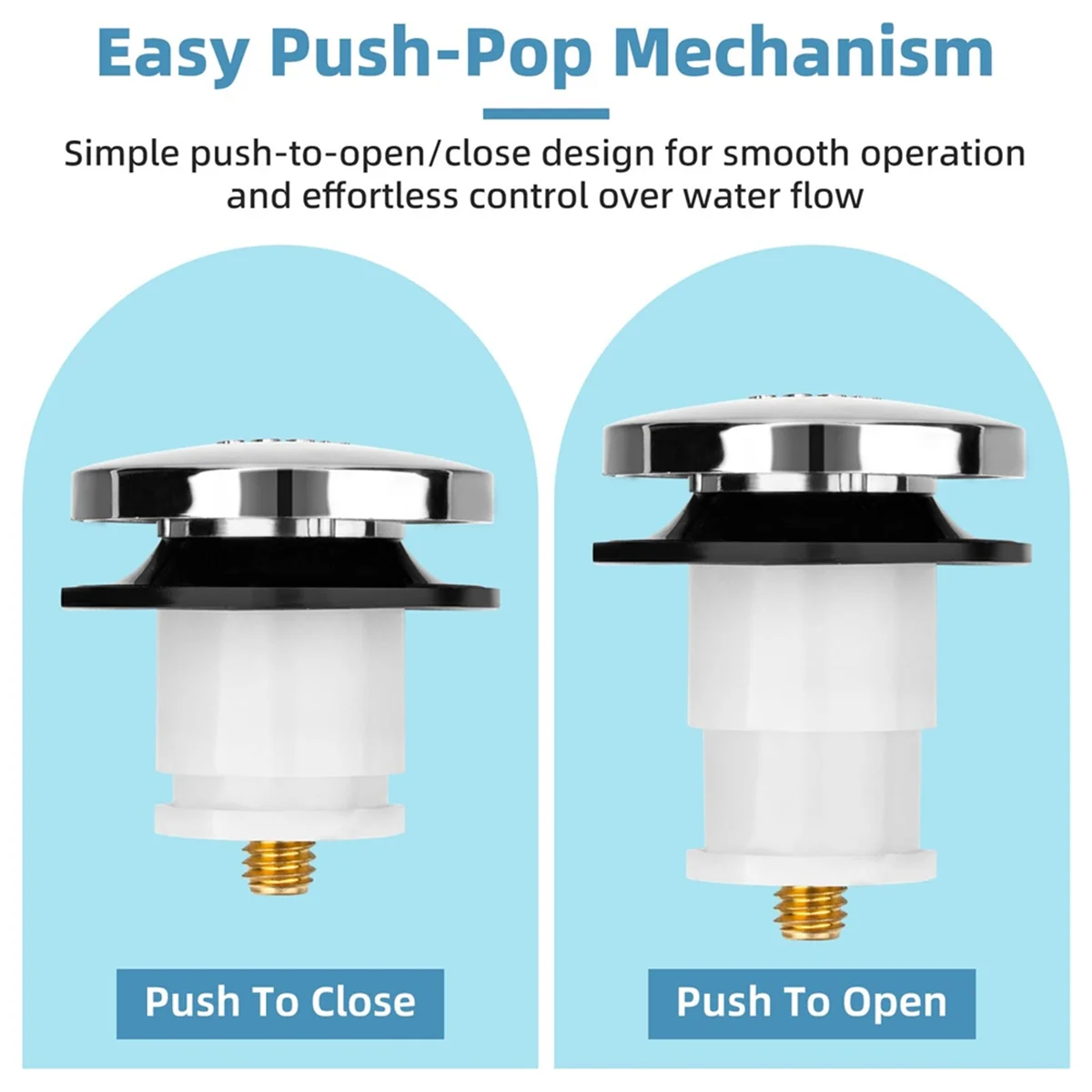 

A002 Drain Stopper Compatible for Bath Tub - 1068204 Up Assembly Drain Plug Replacement Parts